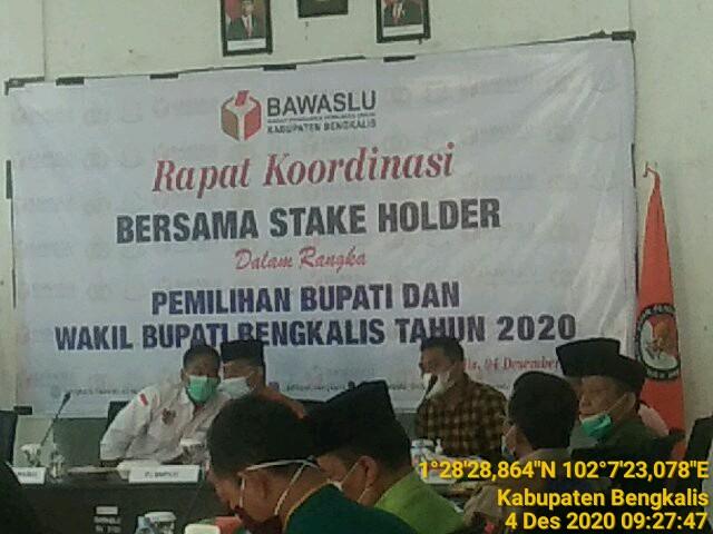 Danramil 01/Bengkalis Hadiri Rakor Pemilihan Bupati dan Wakil Bupati Kabupaten Bengkalis tahun 2020