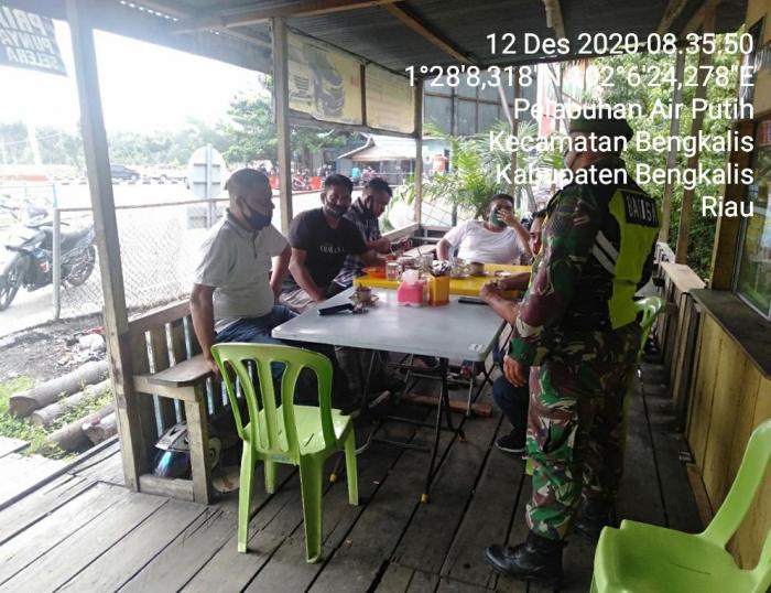 Pelda Rudi Patroli Prokes bagi Penumpang Roro Bengkalis 