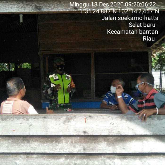 TNI Patroli Prokes Covid 19 di Kecamatan Bantan