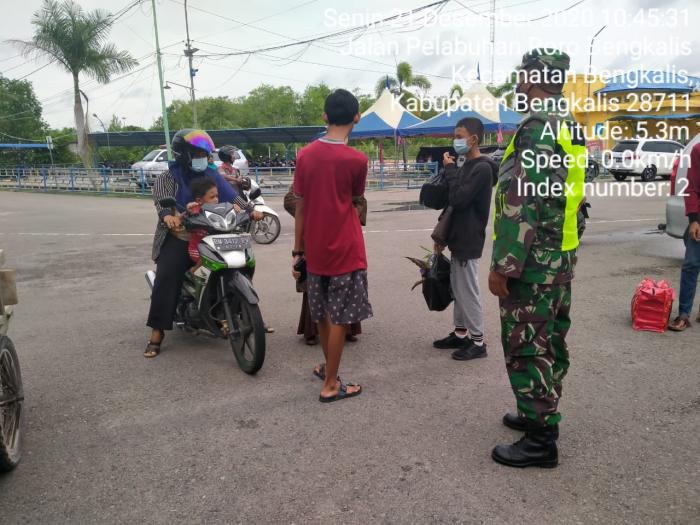 TNI Patroli Prokes kepada Masyarakat Bengkalis
