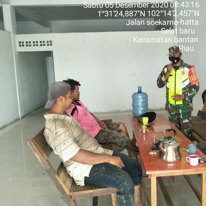 Masyarakat Kecamatan Bantan Terus Diimbau Prokes Covid 19