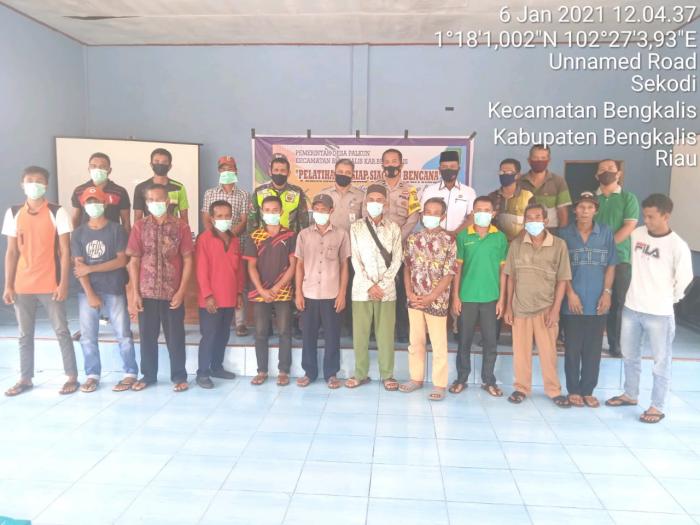 Babinsa Koramil 01/Bengkalis Hadiri Kegiatan Pelatihan Kesiap Siagaan Bencana di Desa Palkun