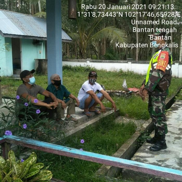 Personil 01/ Bengkalis Patroli Karhutla di Desa Desa Bantan Tengah