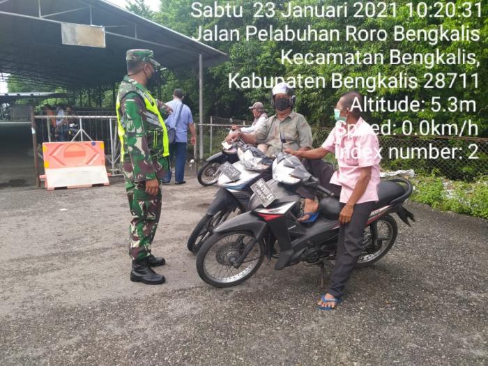 Patroli Prokes Terus Dilakukan kepada Masyarakat Kecamatan Bengkalis