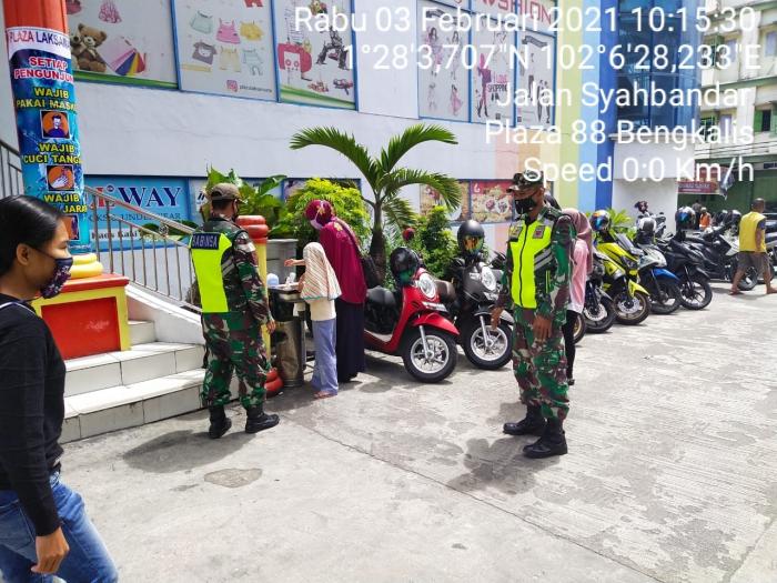 Personil Koramil 01/ Bengkalis Patroli di Palza 88 Bengkalis