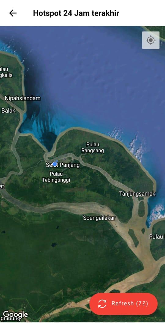Kepulauan Meranti Diguyur Hujan Lebat, Pagi Ini Nihil Hotspot
