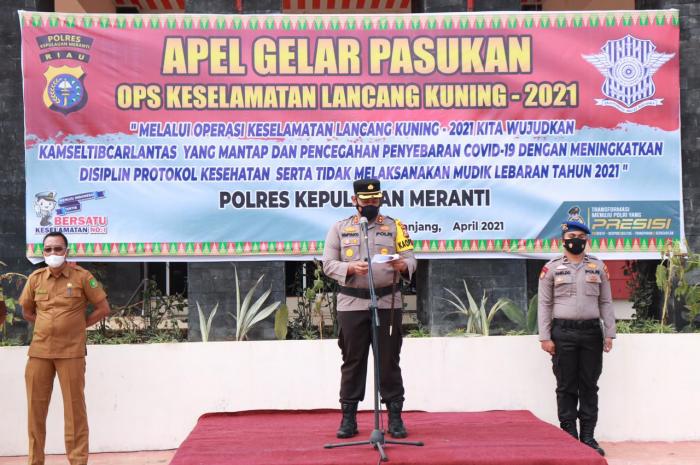 Polres Kepulauan Meranti Gelar Apel Operasi Keselamatan Lancang Kuning 2021