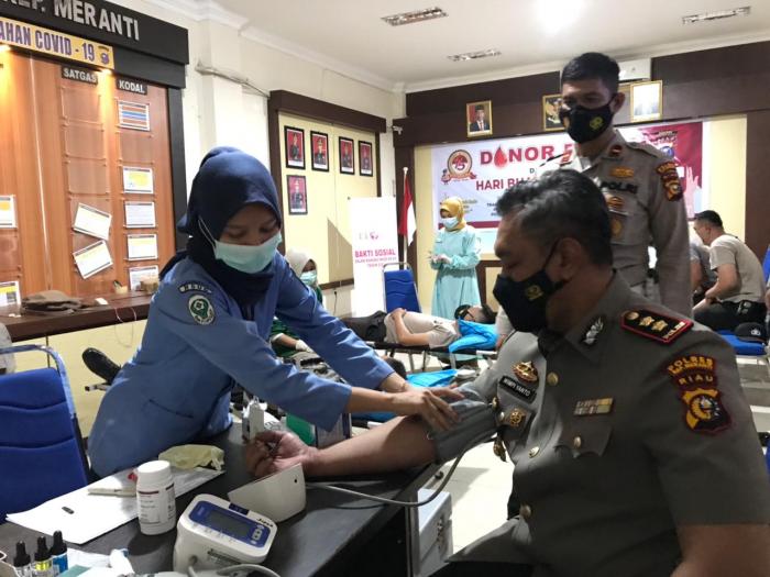 Polres Meranti Gelar Donor Darah Massal