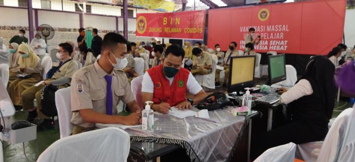 BIN Kembali Adakan Vaksinasi Massal Door To Door dan Pelajar di Provinsi Riau