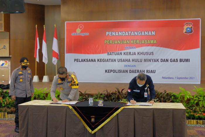 Tanda Tangani Kerjasama Dengan SKK Migas, Kapolda Riau Komit Kelola Keamanan Secara Baik, Efisien Dan Modern
