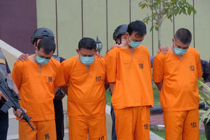Tim Gabungan Bekuk Kawanan Curas Yang Rampok Uang Rp775 Juta di Mesin ATM di Rohul