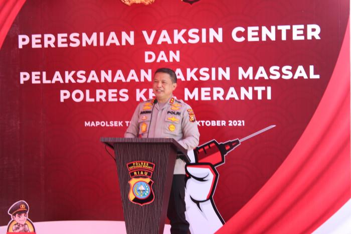 Resmikan Gerai Presisi Vaksin Center Polres Meranti, Kapolda: Ini Yang Kedua Setelah di Mapolda Riau