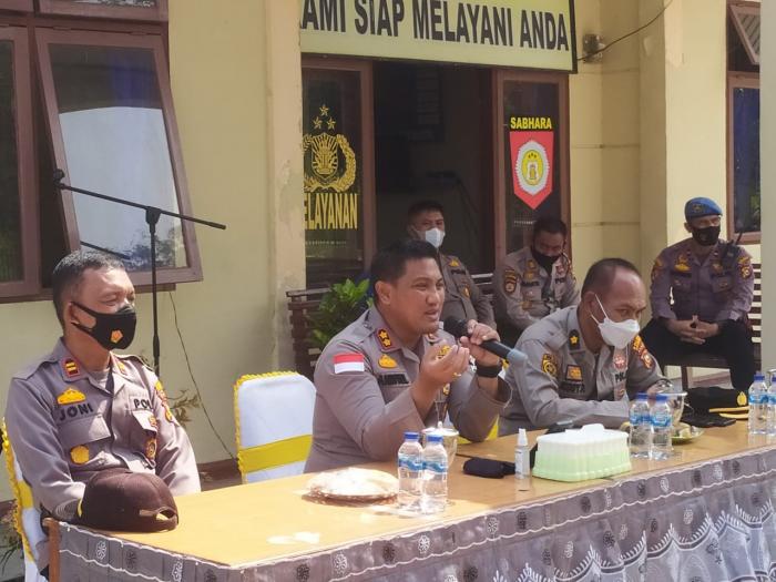 Kunker ke Polsek Rangsang, Kapolres Minta Jaga Kamtibmas Dari Segala Hal