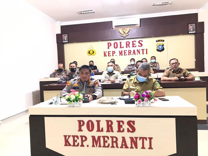 Kapolres Pimpin Rakor Percepatan Vaksinasi di Meranti