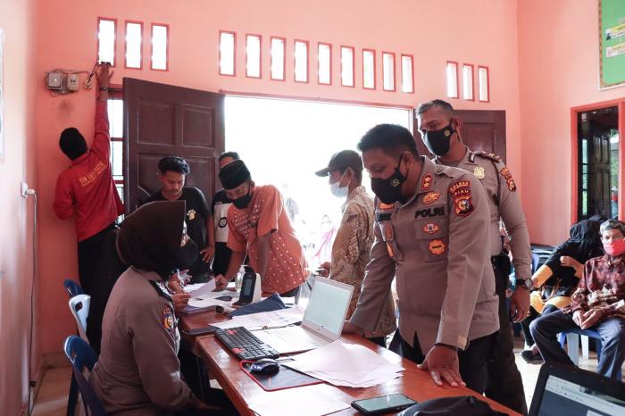 Capaian Vaksinasi di Pulau Merbau Masih Rendah, Polres Turunkan Tim