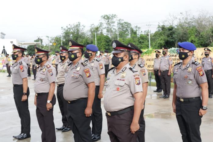 34 Personel Polres Meranti Naik Pangkat