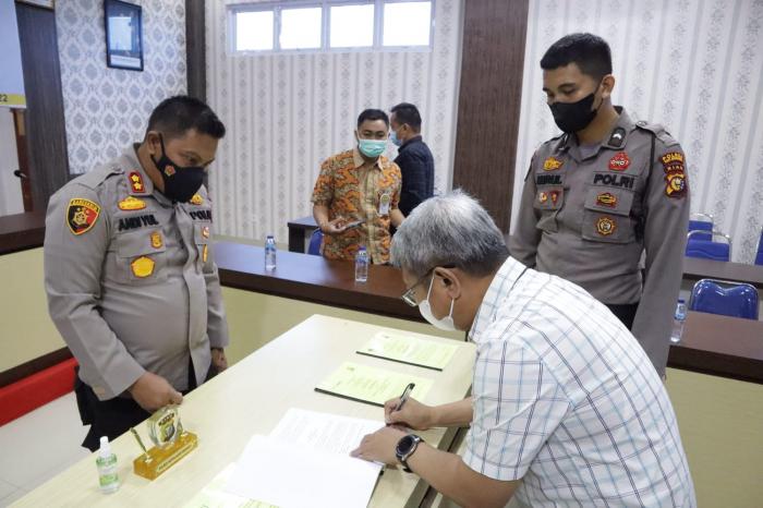 Berkomitmen Amankan Objek Vital Negara, Polres MoU dengan Perbankan di Meranti