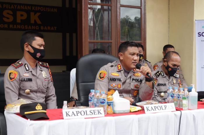 Kunker ke Polsek Rangsang Barat, Kapolres Minta Personil Jaga Nama Baik Institusi