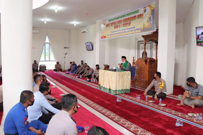 Polres Meranti Gelar Peringatan Isra Mi'raj Nabi Muhamad 1443 Hijriyah