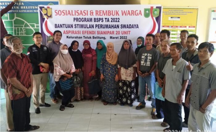 Bahas Program BSPS, Wakil Ketua DPRD Meranti Sosialisasi dan Rembuk Bersama Warga