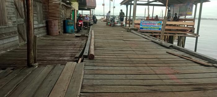 Pelabuhan Peranggas Rusak Parah, Anggota DPRD Meranti Minta Agar Segera Diperbaiki
