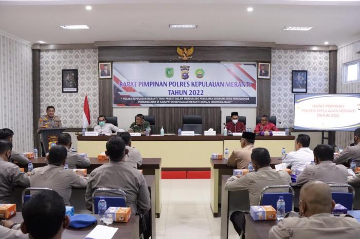 Gelar Rapim Polri 2022, Polres dan Forkopimda Meranti Bahas Berbagai Hal Penting