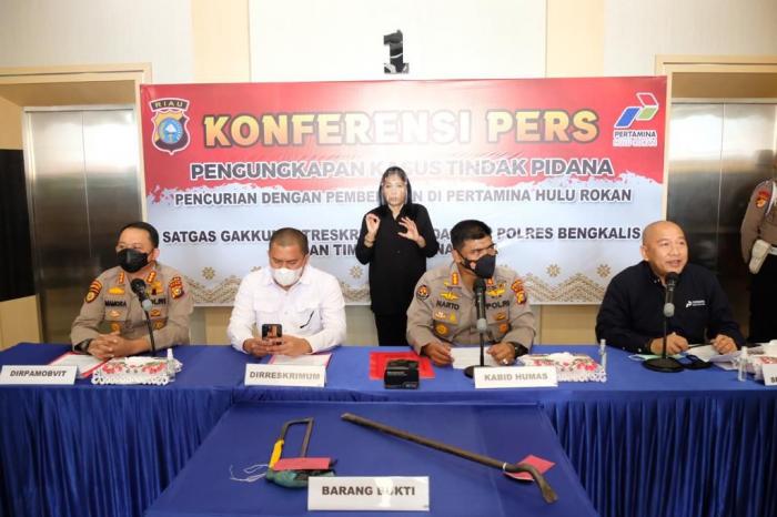 3 Pelaku Pencurian Pertamina Hulu Rokan di Tangkap, Polda Komitmen Jaga  Obyek Vital Nasional