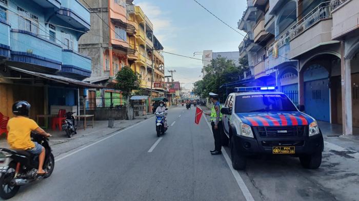 Polantas Patroli Lokasi Rawan Pelanggaran, Laka dan Macet Lalulintas di Selatpanjang