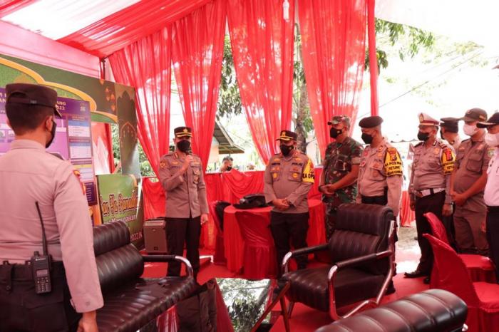Karo SDM Polda Riau Cek Pospam dan Posyan Lebaran di Selatpanjang