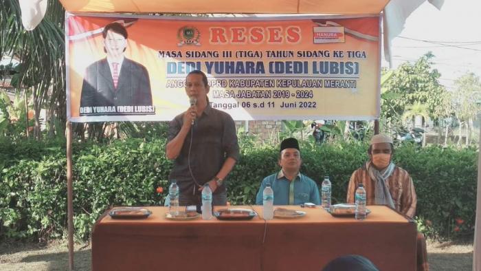 Reses, Anggota DPRD Meranti Dedi Yuhara Tampung Aspirasi Masyarakat