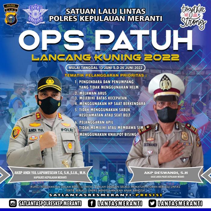 Operasi Patuh LK 2022 Dimulai, Polres Meranti Imbau Masyarakat Patuhi Aturan Berlalulintas