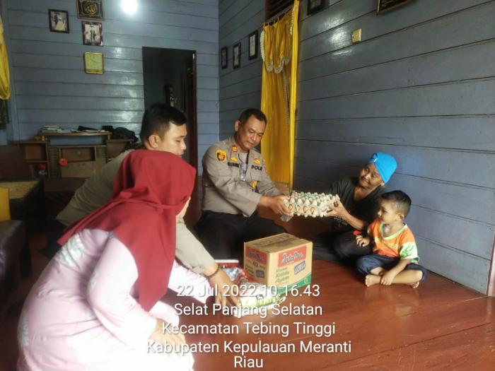 Lagi, Polsek Tebingtinggi Bantu Warga Kurang Mampu di Selatpanjang