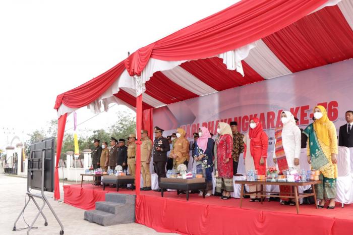Kapolres dan Bupati Meranti Ikuti Upacara Hari Bhayangkara Secara Virtual