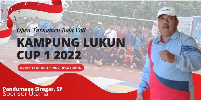 Anggota DPRD Meranti Panduman Ingatkan Peserta Turnamen Bola Voli Kampung Lukun Cup I Jaga Sportifitas 