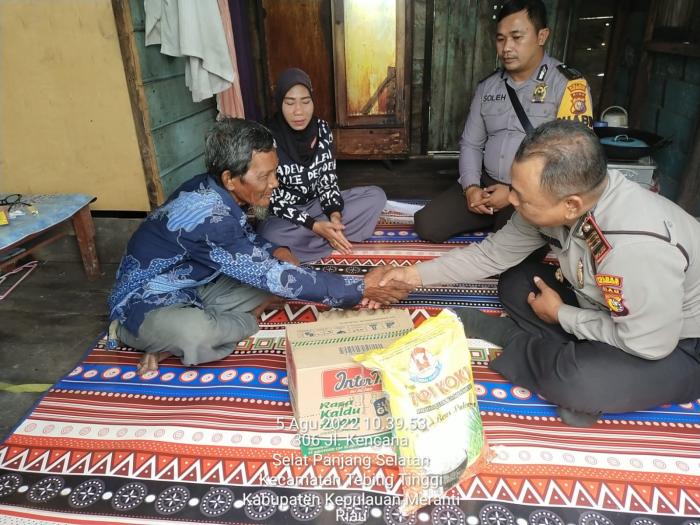 Jumat Barokah, Polsek Tebingtinggi Sambangi Rumah Kasyanto