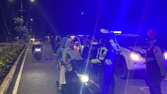 Cegah Tindak Kejahatan, Personel Polres Kembali Gelar Patroli Sisir Kota Selatpanjang