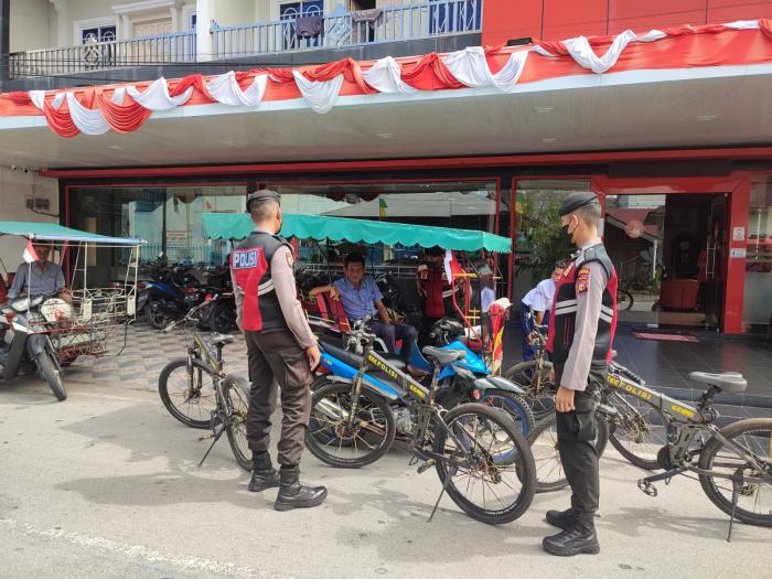 Antisipasi Gangguan Kamtibmas, Personel Satsamapta Polres Meranti Lakukan Giat Patroli Sepeda