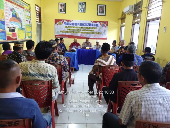 Polsek Tebingtinggi Gelar FGD Bersama Tokoh Lintas Agama dan Suku