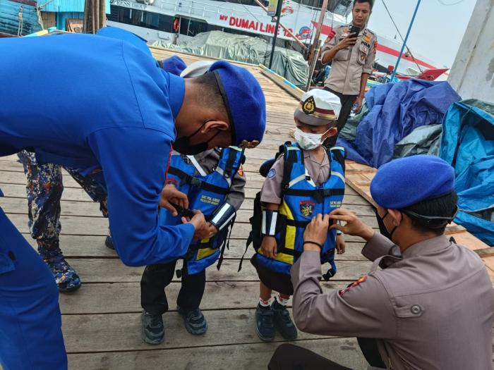 Satpolairud Polres Meranti Terima Kunjungan Edukatif TK Kemala Bhayangkari 09 Selatpanjang