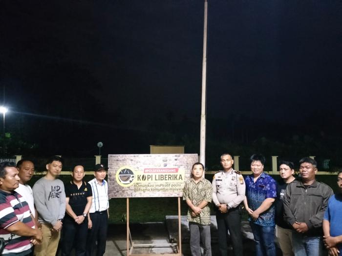 Bangun Komunikasi dan Rajut Kedekatan, Polsek Rangsang Ngopi Bareng Masyarakat Tionghoa