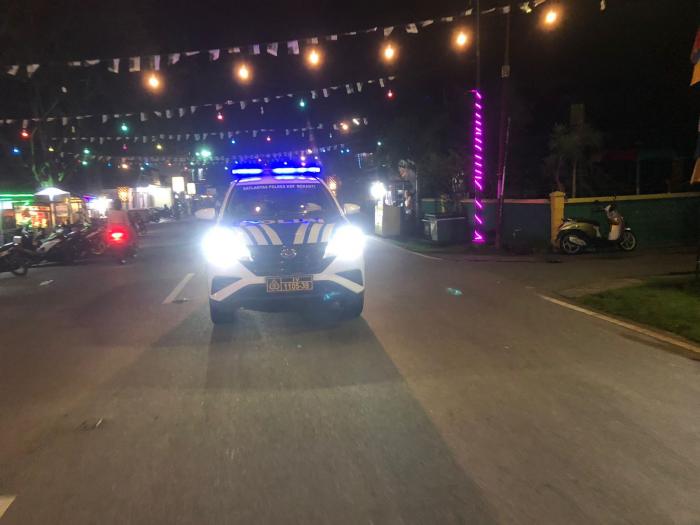 Cegah Secara Rutin Terjadinya Gangguan Kamtibmas, Personel Polres Meranti Gelar Patroli Blue Light