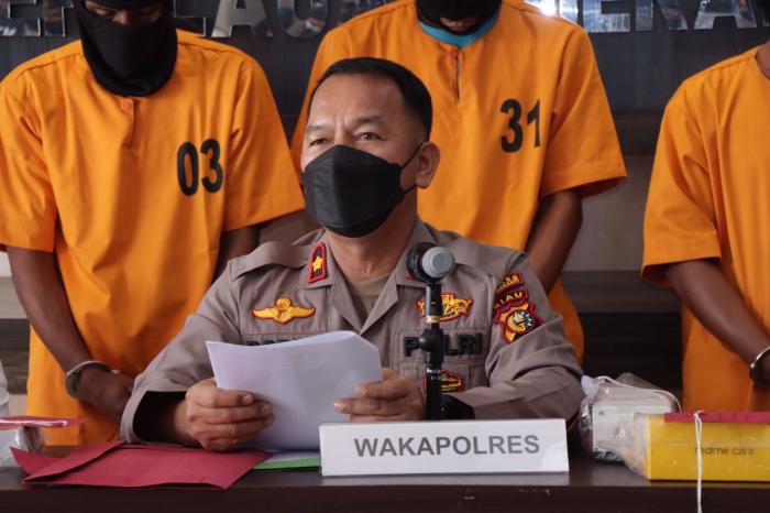 Tim Gabungan Jatanras Sat Reskrim Polres Meranti dan Unit Reskrim Polsek Rangsang Barat Tangkap Tiga Pelaku Curat