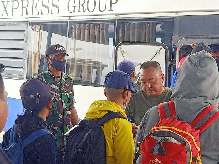 Koramil 01/Bengkalis Bersama Tim Gabungan Disiplin Prokes di Pintu Masuk Pulau Bengkalis
