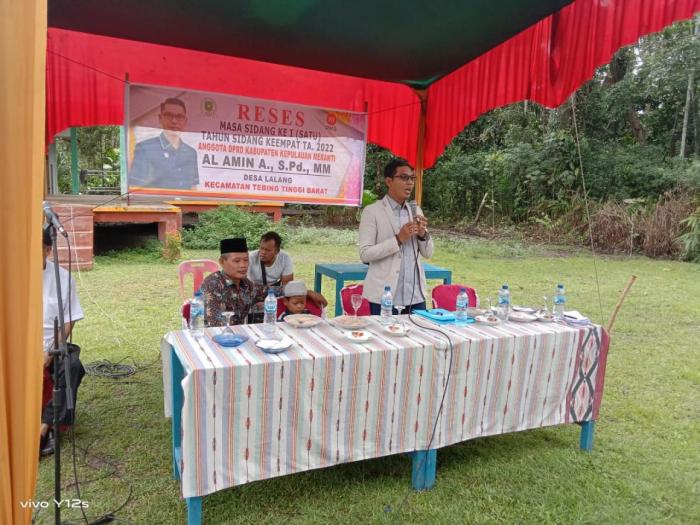 Anggota DPRD Meranti Al Amin Tampung Aspirasi Masyarakat Desa Tanjung