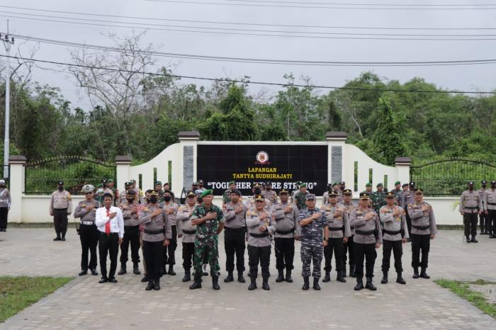 Polres Meranti dan TNI Gelar Apel Sinergitas Kamtibmas