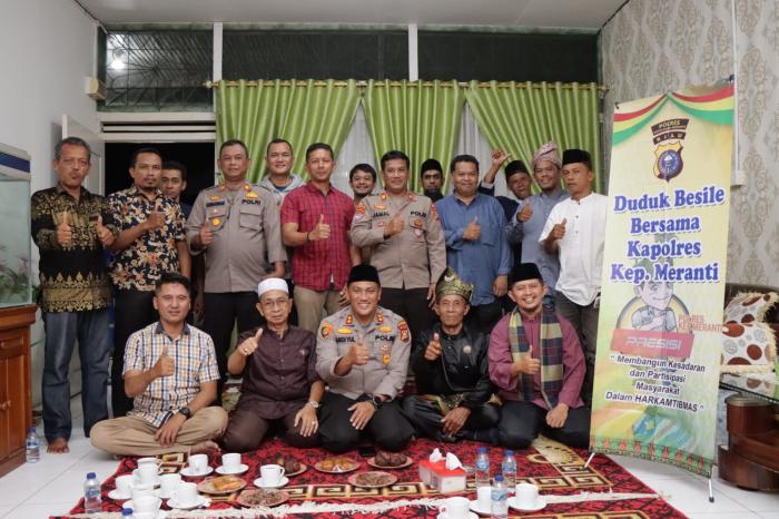 Kapolres Meranti "Duduk Besile" bersama Tokoh Masyarakat Selatpanjang Barat