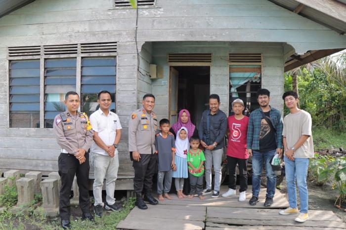 Peringati HPN ke-77, Insan Pers dan Polres Meranti Gelar Giat Berbagi Berkah
