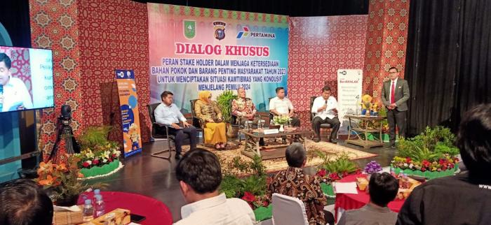 Dialog Interaktif Bersama Polda Riau, Sejumlah Stakeholder Pastikan Ketersediaan Bapokting Aman