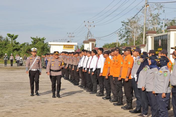 Operasi Keselamatan LK 2023, Polres Meranti Terjunkan Ratusan Personel Gabungan