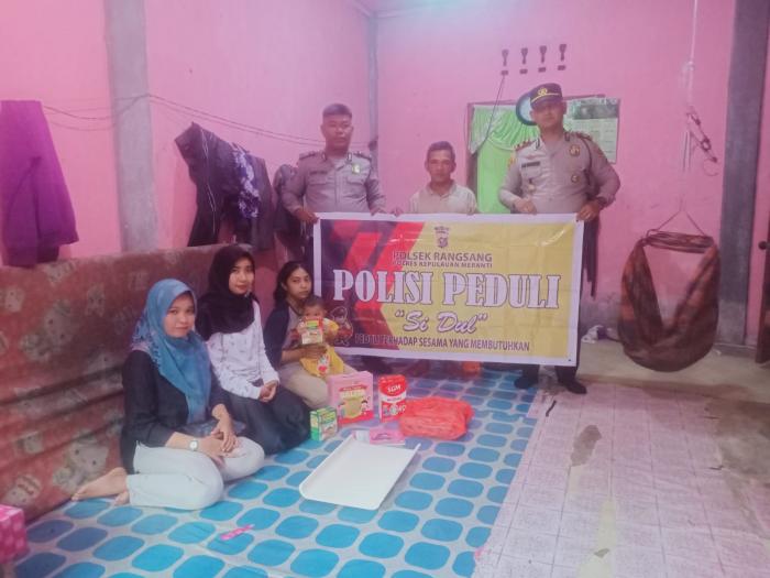 Sobat Berbagi, Polsek Rangsang Bantu Asupan Gizi Buat Balita di Tanjungsamak